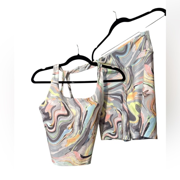 Sage Collective Pants - Sage Collective Dream Swirl Biker Shorts Set